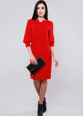 Червона коктейльна сукня TessDress однотонна
