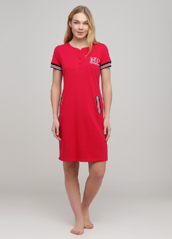 Малинова домашній сукня сукня-футболка ROMEO LIFE з написами