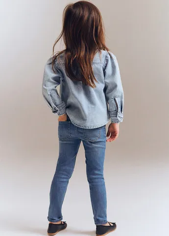 Синие демисезонные джеггинсы H&M