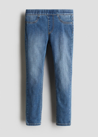 Синие демисезонные джеггинсы H&M