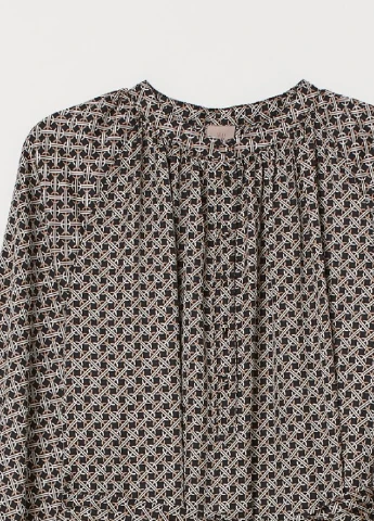 Черное кэжуал платье клеш H&M с рисунком
