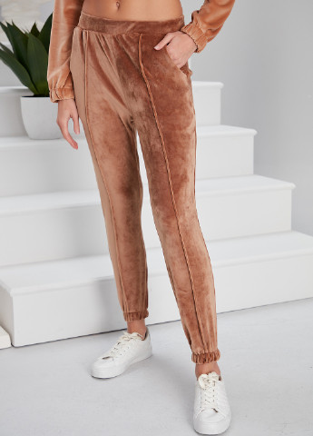 Светло-коричневые кэжуал демисезонные джоггеры брюки ECROU