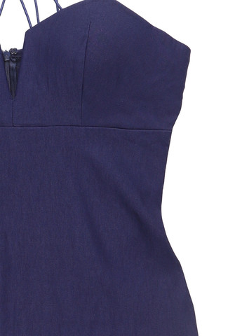 Синее коктейльное, кэжуал платье футляр Rare London однотонное