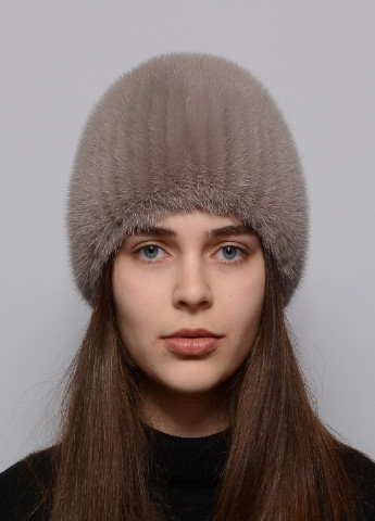 Женская шапка из вязаной норки Меховой Стиль (198333338)