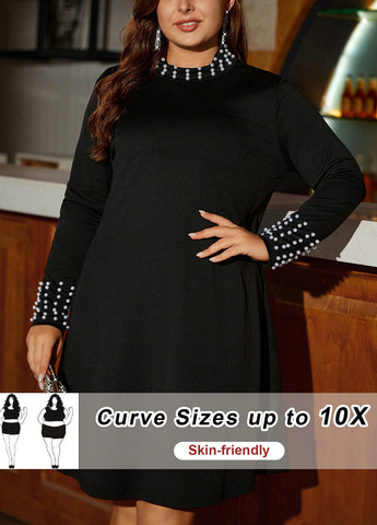 Чорна кежуал сукня а-силует SHEIN однотонна