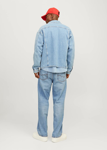 Голубые демисезонные регюлар фит джинсы Jack & Jones