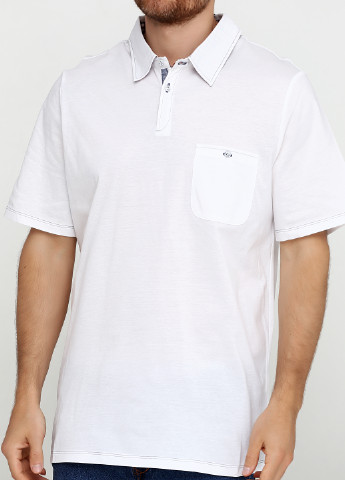 Белая футболка-поло для мужчин Rolada однотонная