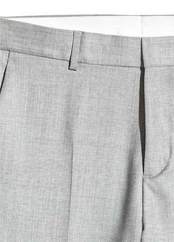 Светло-серые кэжуал демисезонные укороченные брюки H&M