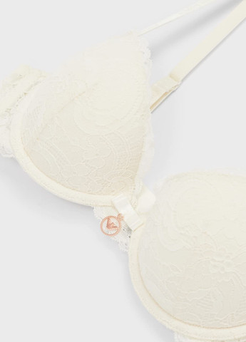 Молочний корбей бюстгальтер Emporio Armani з кісточками поліамід, мереживо