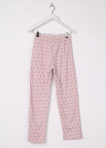 Розовые домашние демисезонные со средней талией брюки Pepperts