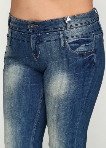 Синие демисезонные прямые джинсы 1982