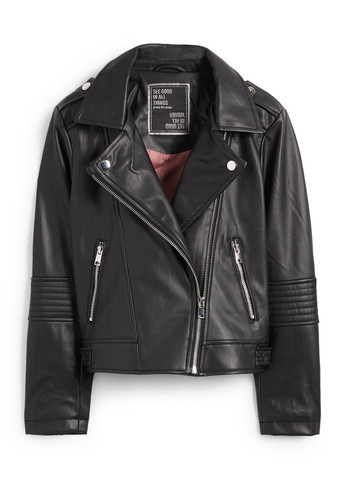 Чорна демісезонна куртка косуха C&A