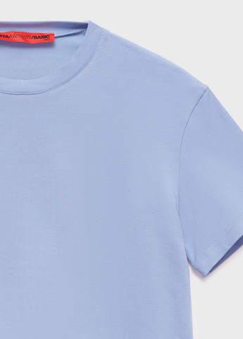Голубая летняя футболка женская укороченная KASTA design