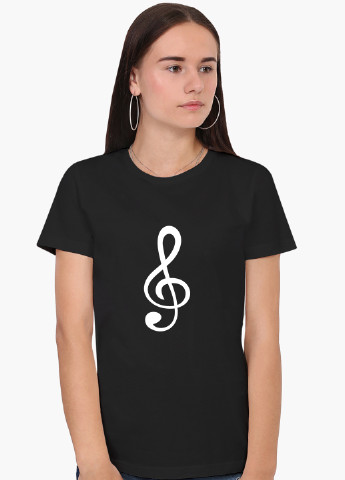 Футболка женская Скрипичный ключ (Treble clef) (8976-2086) XXL MobiPrint - (227212222)