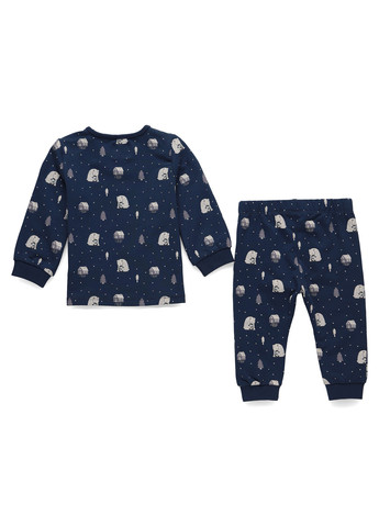 Темно-синяя всесезон пижама (лонгслив, брюки) лонгслив + брюки C&A