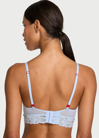 Голубой бралетт бюстгальтер Victoria's Secret без косточек полиамид