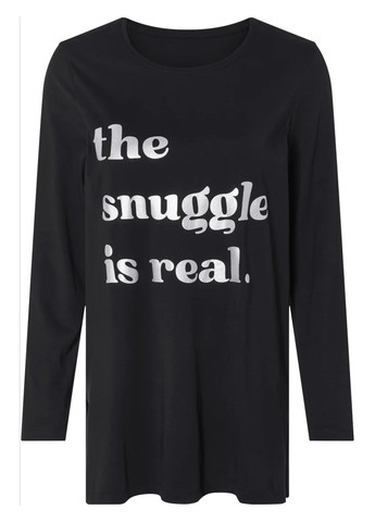 Чорна всесезон піжама (лонгслів, штани) лонгслів + брюки Esmara