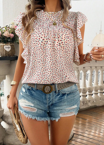 Кремовая блуза SHEIN