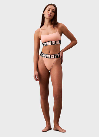 Помаранчевий топ бюстгальтер Calvin Klein без кісточок поліамід