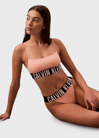 Помаранчевий топ бюстгальтер Calvin Klein без кісточок поліамід