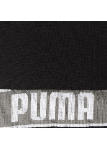 Шарф Knit Scarf Puma однотонный чёрный спортивный