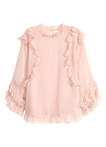 Блідо-рожева блуза H&M