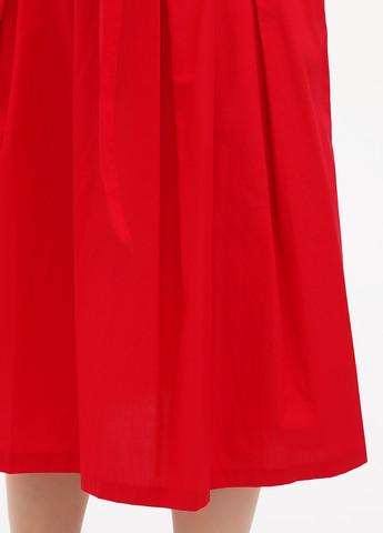 Красная кэжуал однотонная юбка Talbots