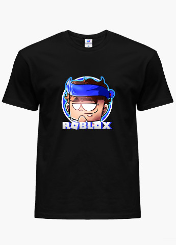 Чорна демісезонна футболка дитяча роблокс (roblox) (9224-1224) MobiPrint