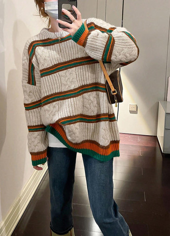 Светло-бежевый зимний джемпер джемпер SHEIN