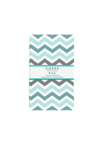 Набор простыней на резинке (2 шт) 90х200х20 GREY / ZIGZAG MINT GREY Cosas Set_Grey_ZigMintGrey_90x200_2 (250393560)