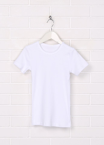 Белая летняя футболка Роза