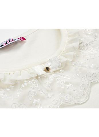 Кофта з мереживною оборкою (4802-140G-cream) Matilda (251313789)