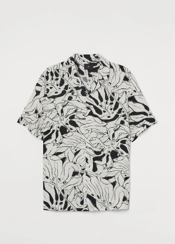 Белая рубашка с рисунком H&M