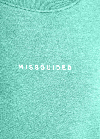 Свитшот Missguided - Свободный крой надпись зеленый кэжуал хлопок, трикотаж - (261407660)