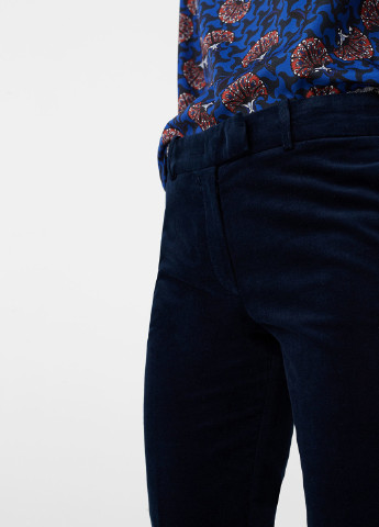 Темно-синие кэжуал демисезонные брюки Mango