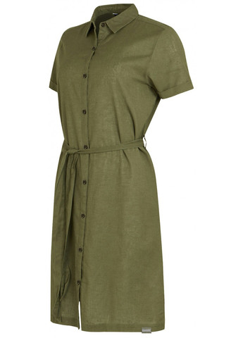 Зеленое кэжуал платье рубашка Regatta однотонное