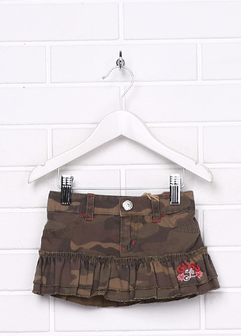 Оливковая (хаки) кэжуал камуфляжная юбка Guess мини