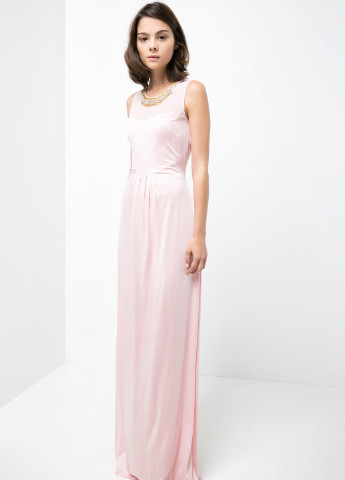 Светло-розовое кэжуал платье Mango однотонное