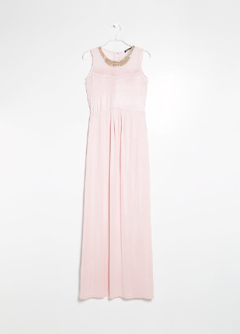 Светло-розовое кэжуал платье Mango однотонное