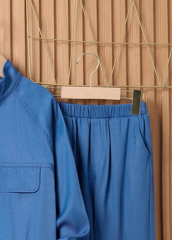 Синий демисезонный костюм (реглан, брюки) SHEIN