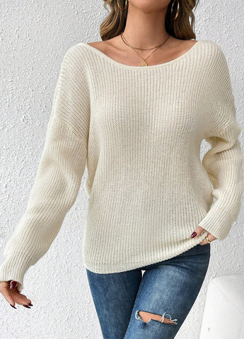 Молочний демісезонний светр джемпер SHEIN