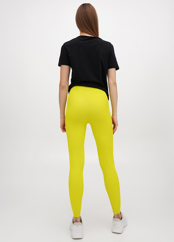 Кислотно-жёлтые демисезонные леггинсы Boohoo