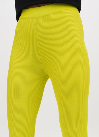 Кислотно-жёлтые демисезонные леггинсы Boohoo