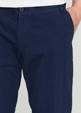 Темно-синие кэжуал демисезонные прямые брюки Finn Flare