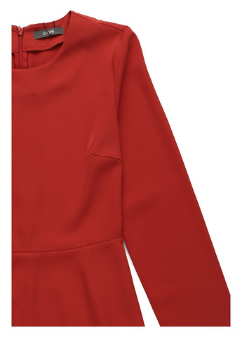 Красное кэжуал платье клеш Kiomi однотонное