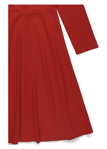 Красное кэжуал платье клеш Kiomi однотонное