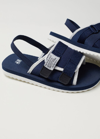 Темно-синие кэжуал сандалии H&M на липучке