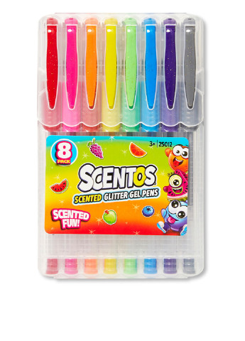 Ручка гелевая ароматная Мерцающие цвета (8 цветов) Scentos (252447477)