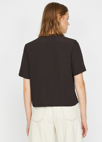 Тёмно-коричневая блуза KOTON