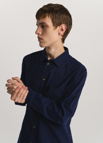 Темно-синяя кэжуал рубашка befree с длинным рукавом